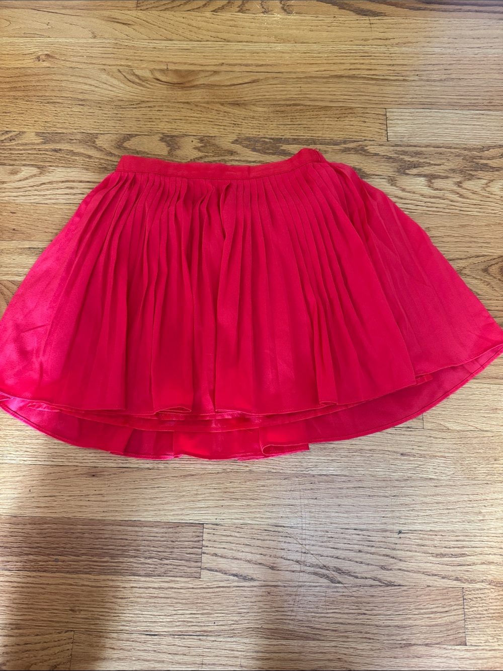 Red Pleated Chiffon Skirt - Girls Skirt